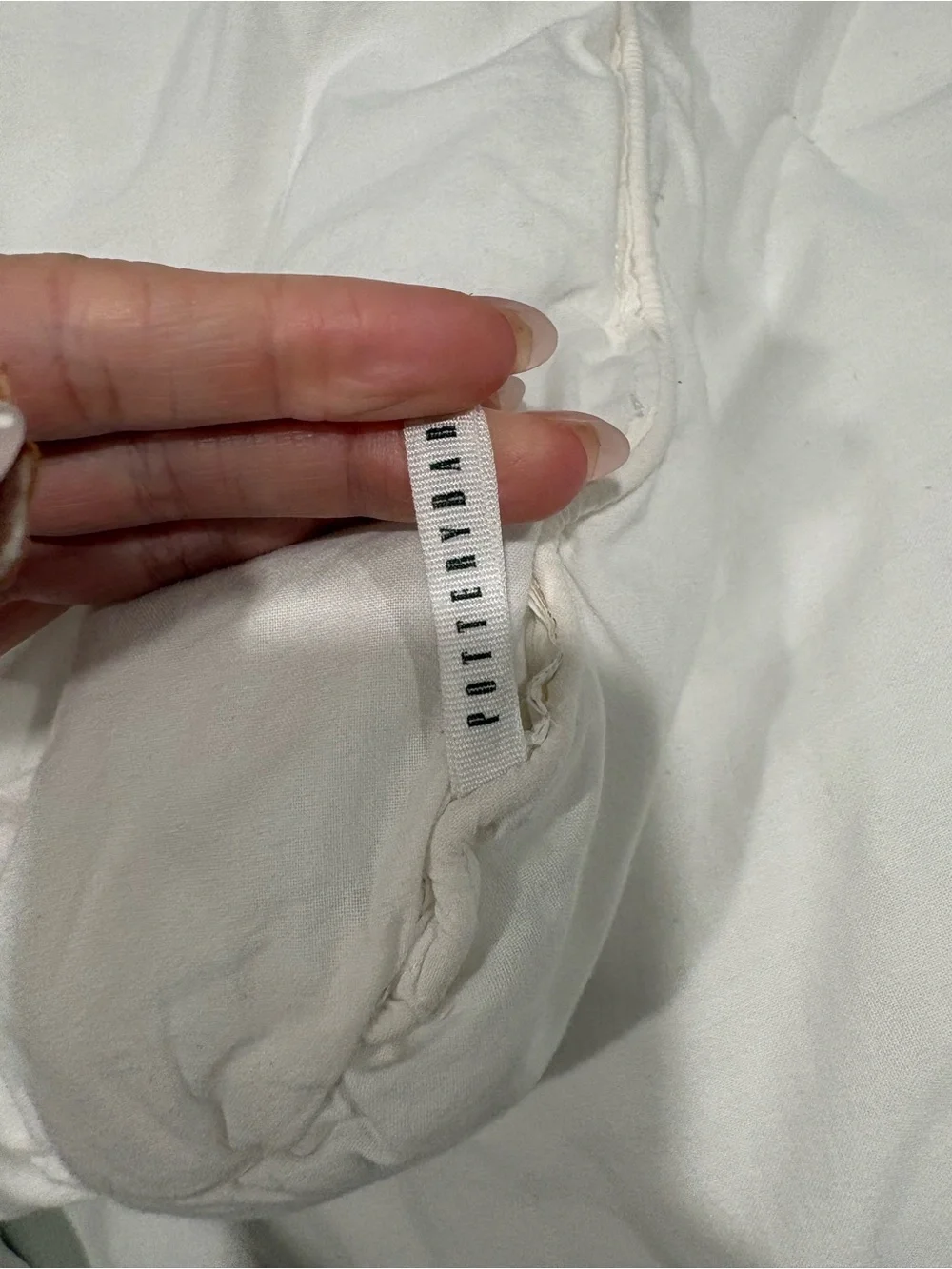 Pottery barn Silas comforter king white